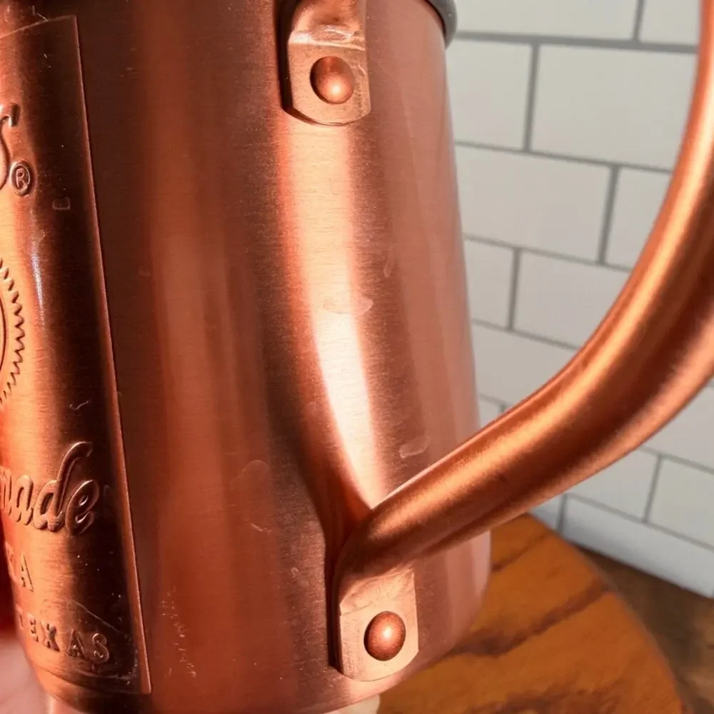 Pair of Tito's Handmade Vodka Copper Moscow Mule Mugs Lined 12oz